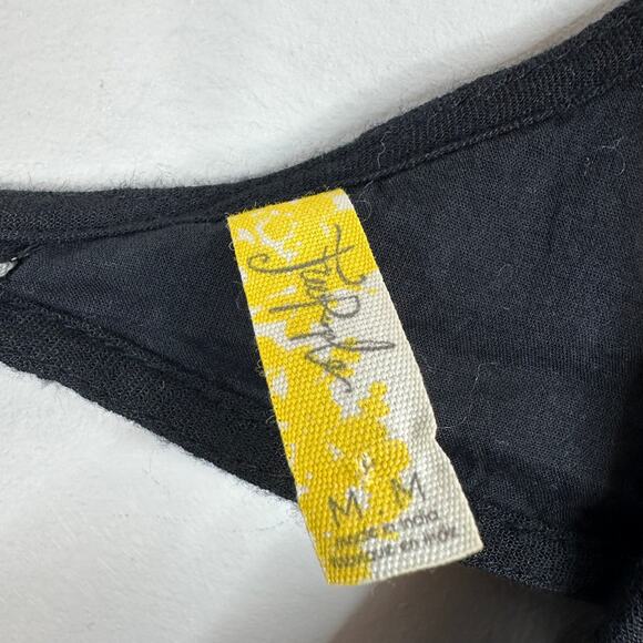 Free People Black & White Embroidered Austin Mini Dress - Picture 5 of 8